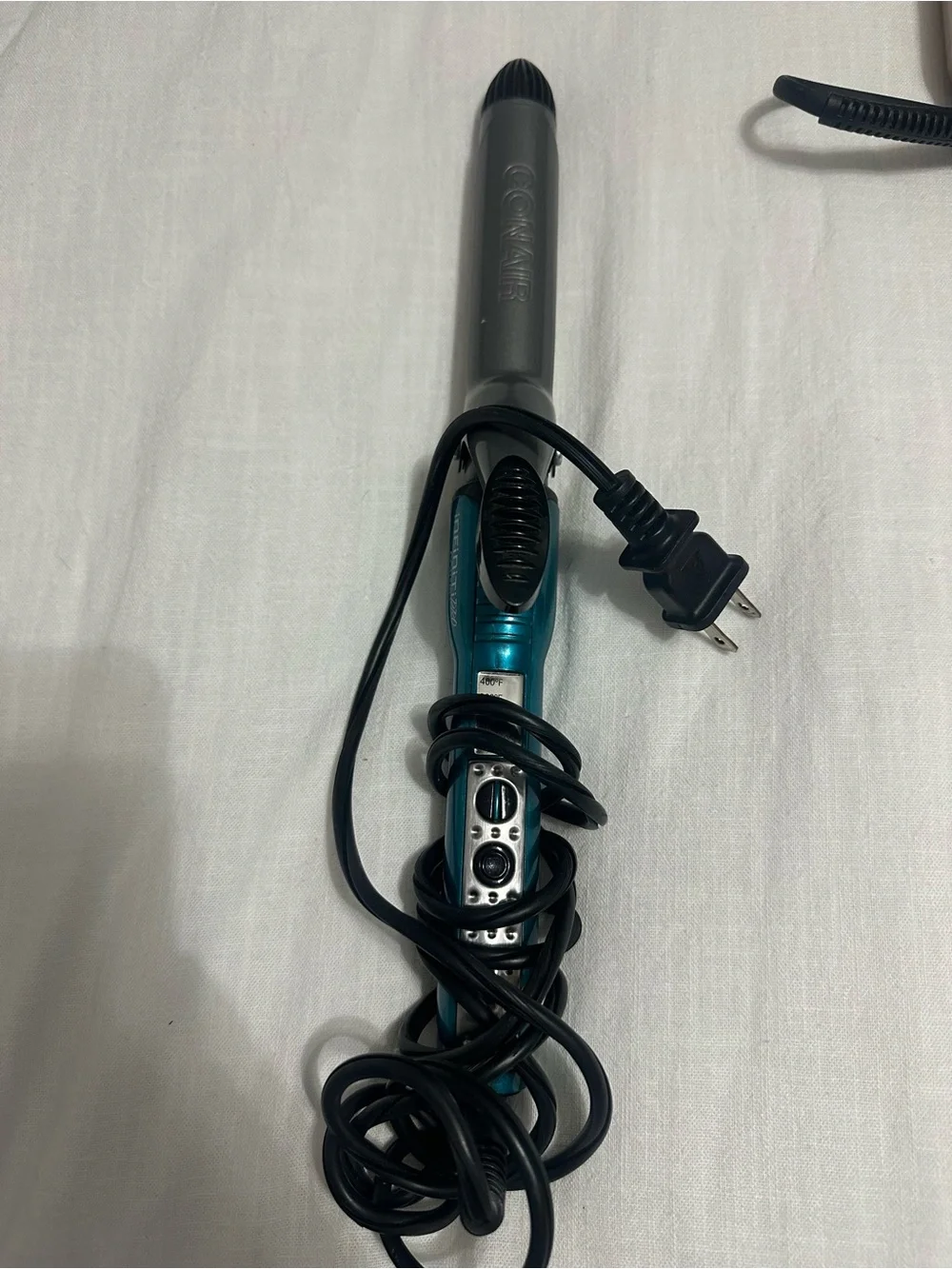 Teal and Silver Curling Wand - Professional Hair Styling